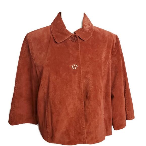 Coldwater Creek suede swing style jacket sz PL - Picture 1 of 9